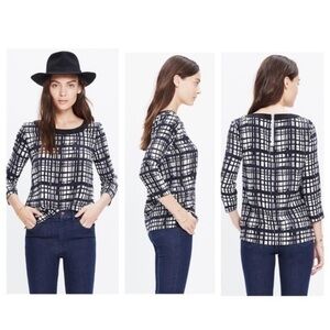 Madewell Women's Mulberry Silk Plaid Retrospect Brushstroke Shirt